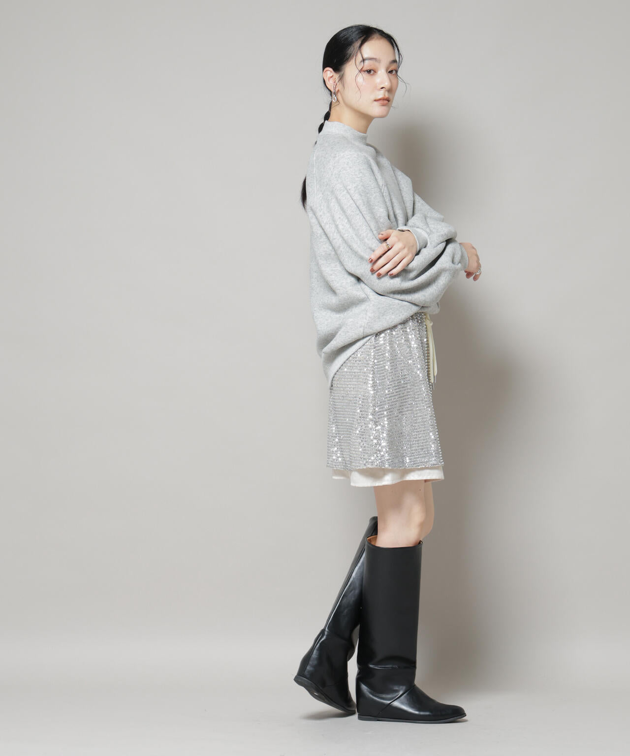 スパンコールミニスカート 6695230314