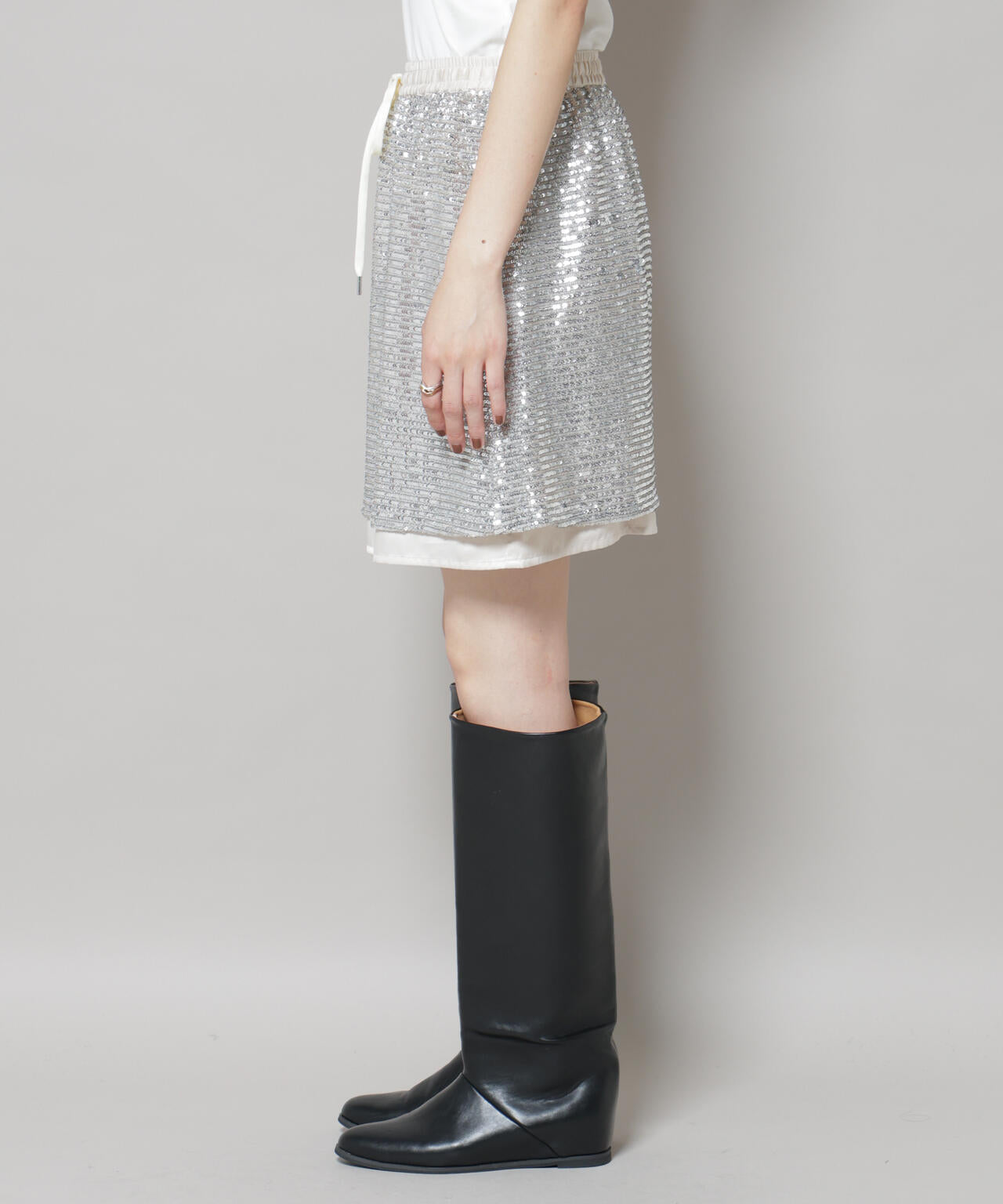 スパンコールミニスカート 6695230314