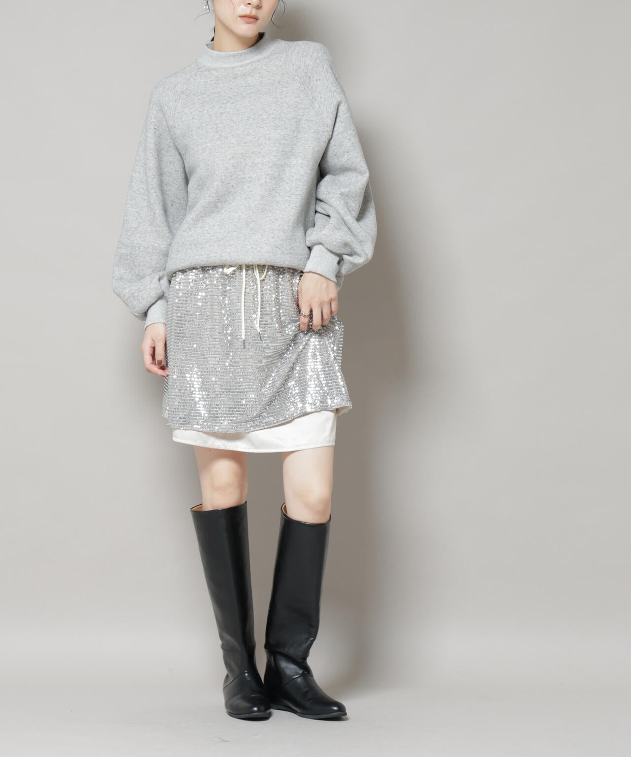 スパンコールミニスカート 6695230314