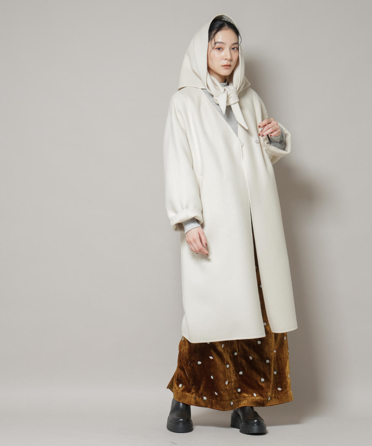 SUPER110blend リバー三角ストール 6695241301