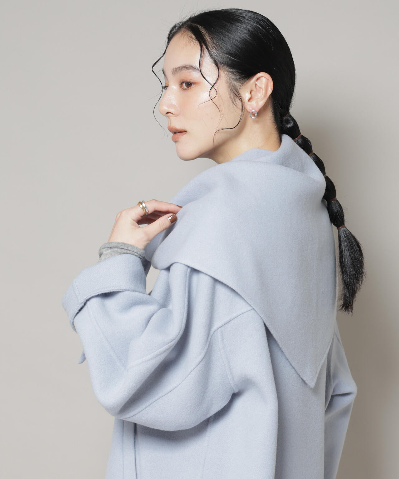 SUPER110blend リバー三角ストール 6695241301