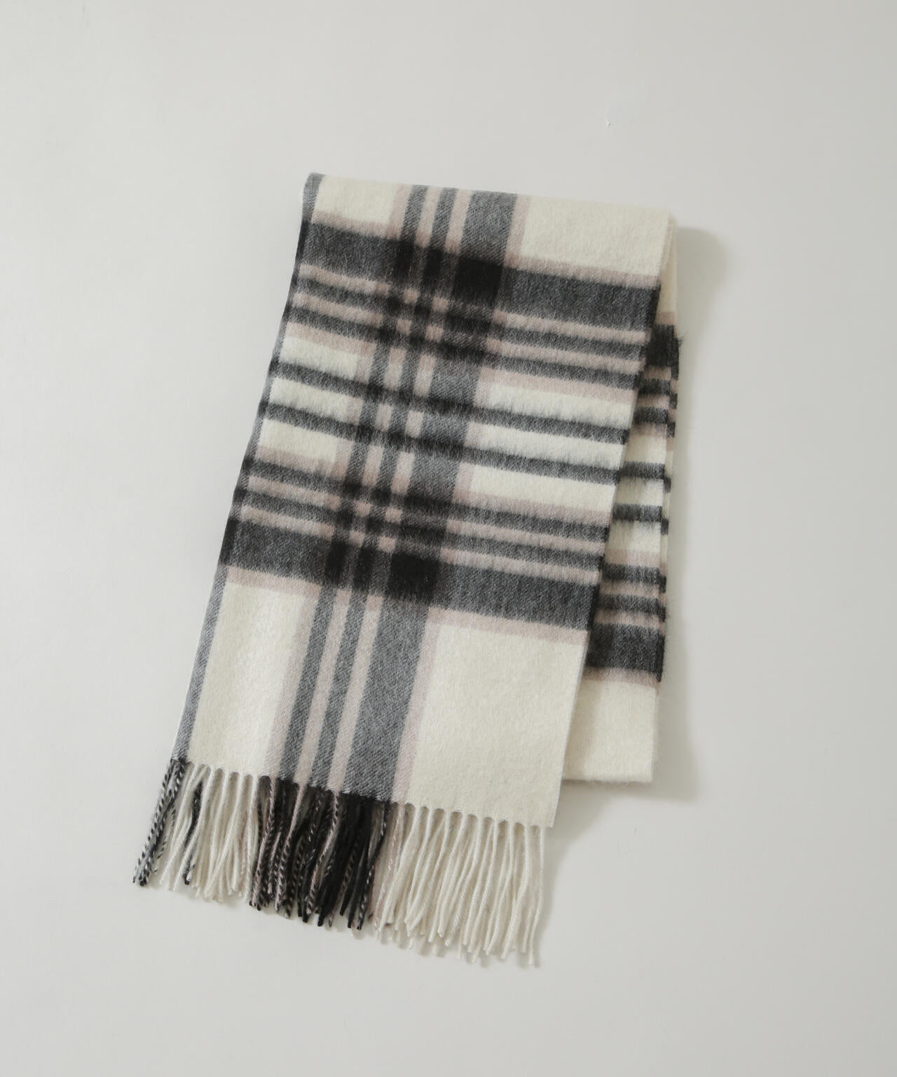 カシミヤチェックストール 6695241304