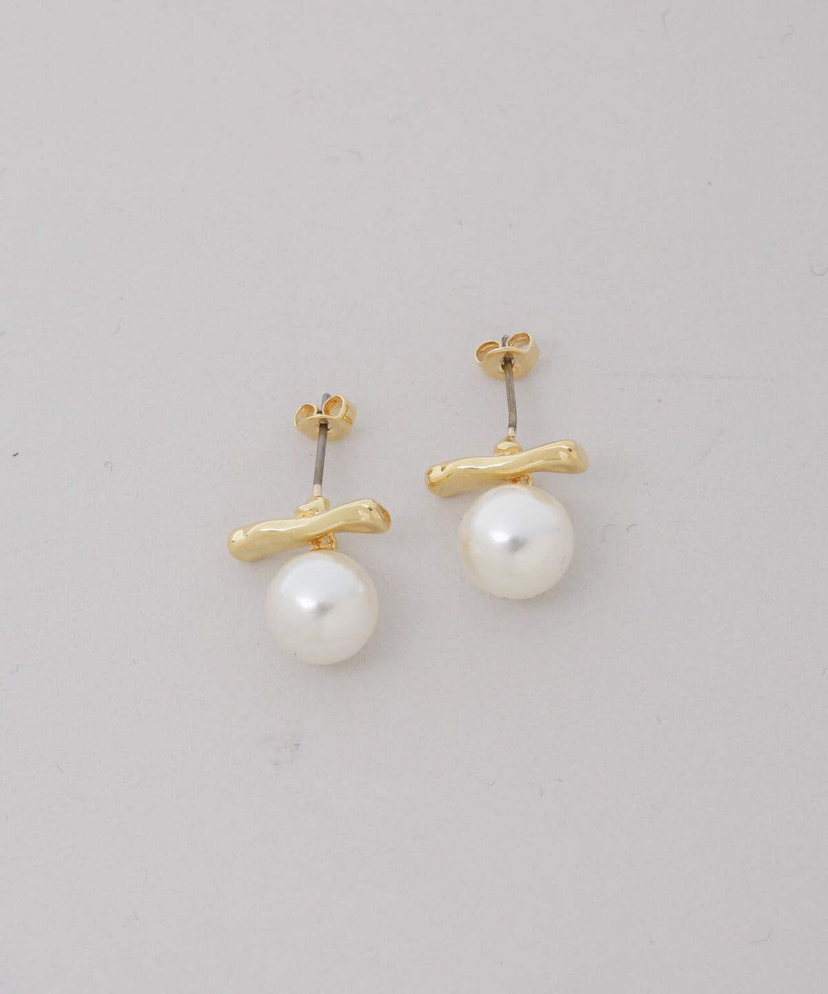 バー&イミテーションパールピアス 6695245300
