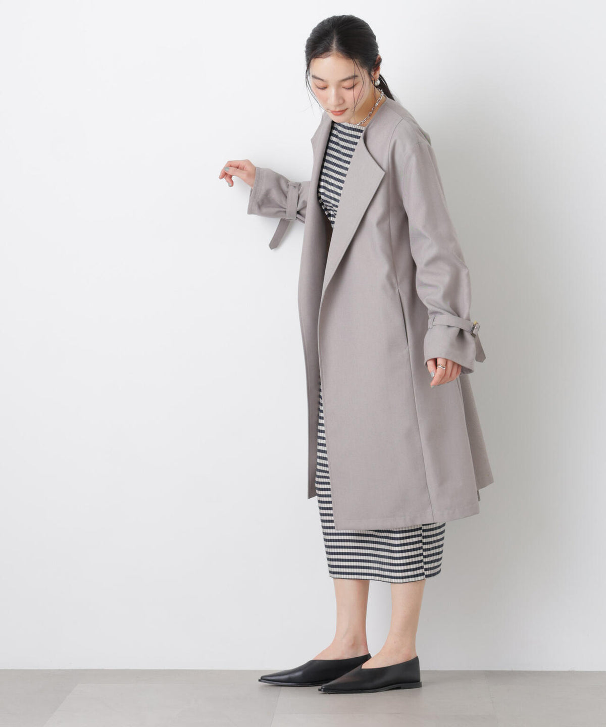シャンブレーツイルラップコート 6696111302