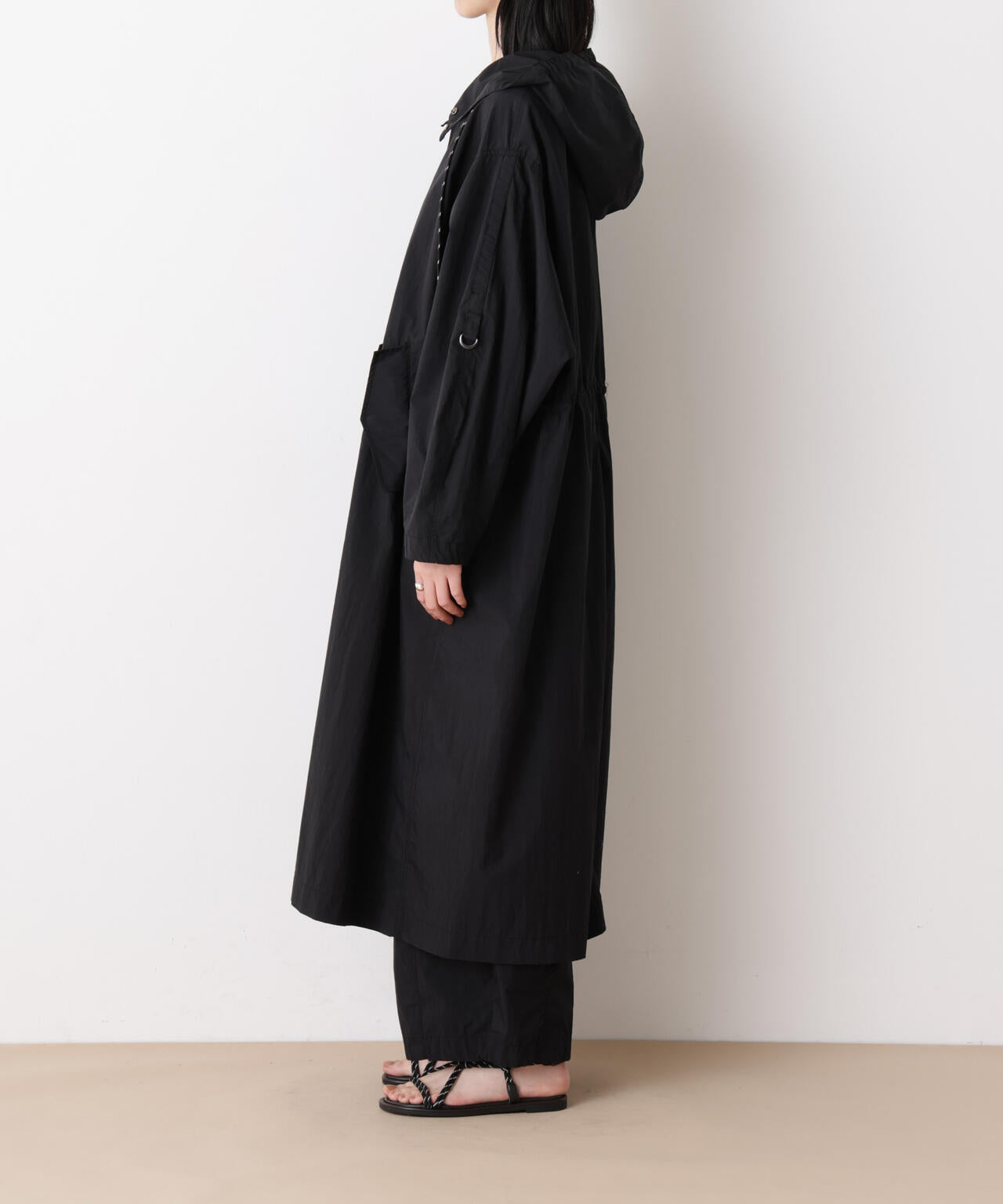 「STEVELOUR」コットンナイロンロングボリュームブルゾン(セットアップ可) 6696111304