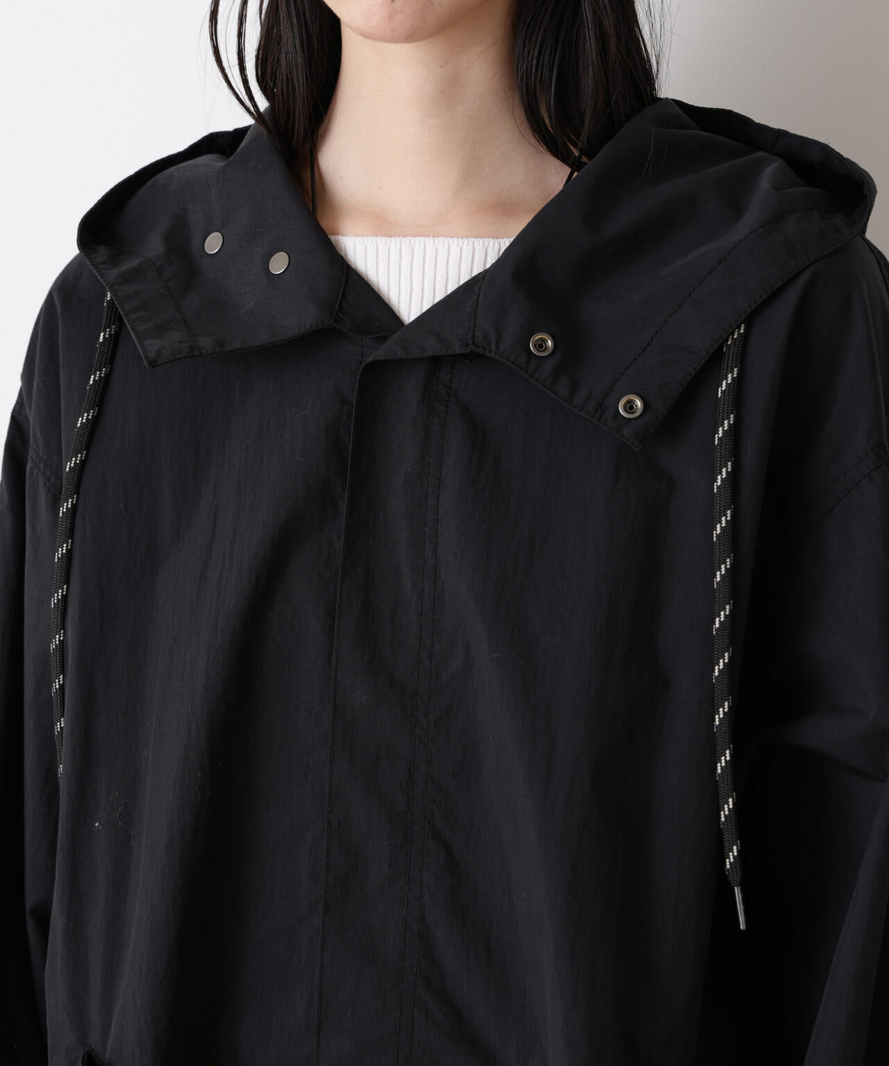 「STEVELOUR」コットンナイロンロングボリュームブルゾン(セットアップ可) 6696111304
