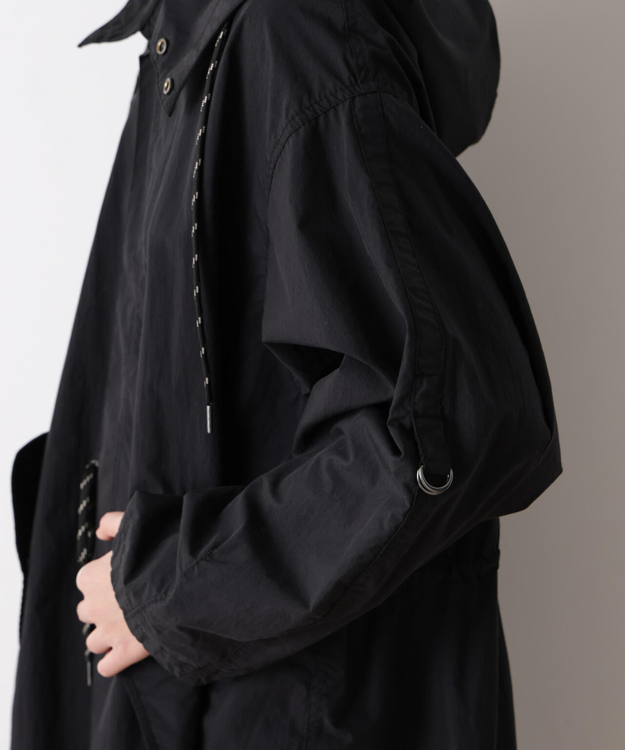 「STEVELOUR」コットンナイロンロングボリュームブルゾン(セットアップ可) 6696111304