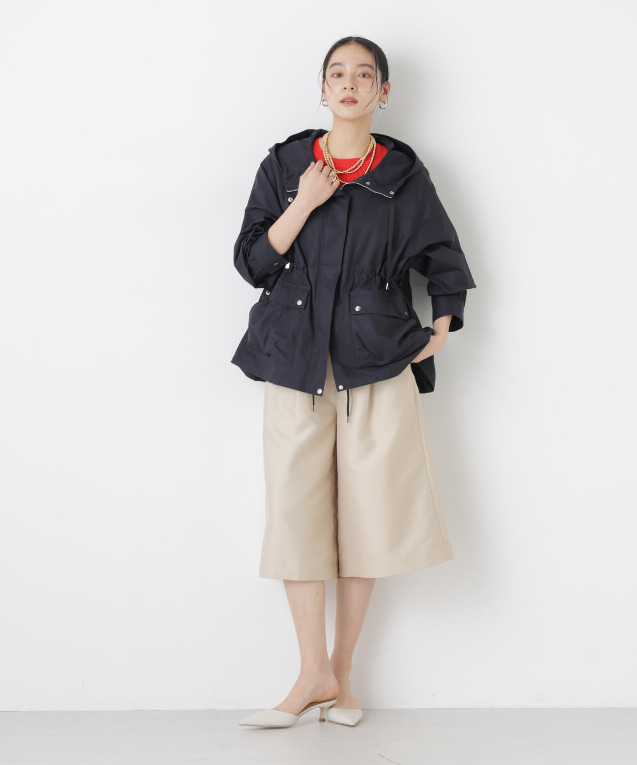 撥水フードブルゾン 6696112302