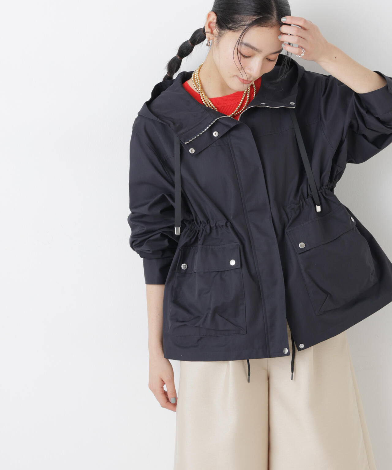 撥水フードブルゾン 6696112302