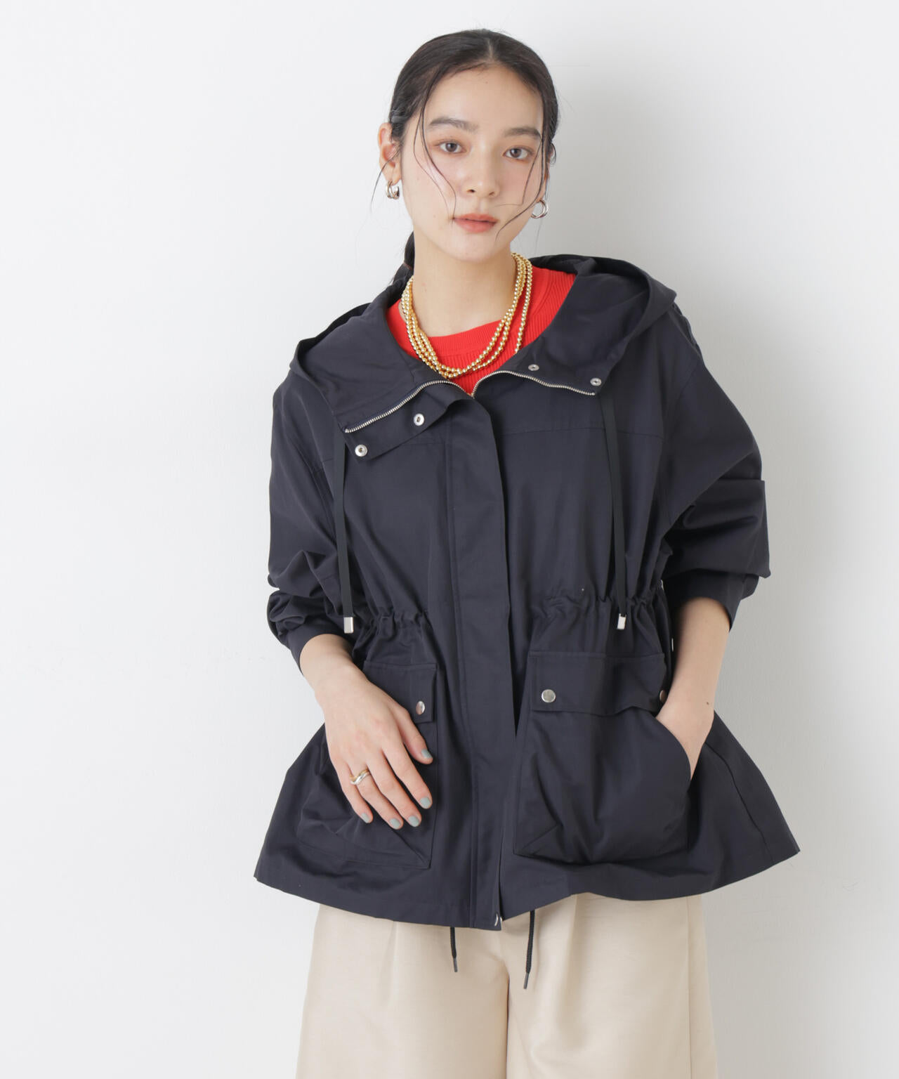 撥水フードブルゾン 6696112302