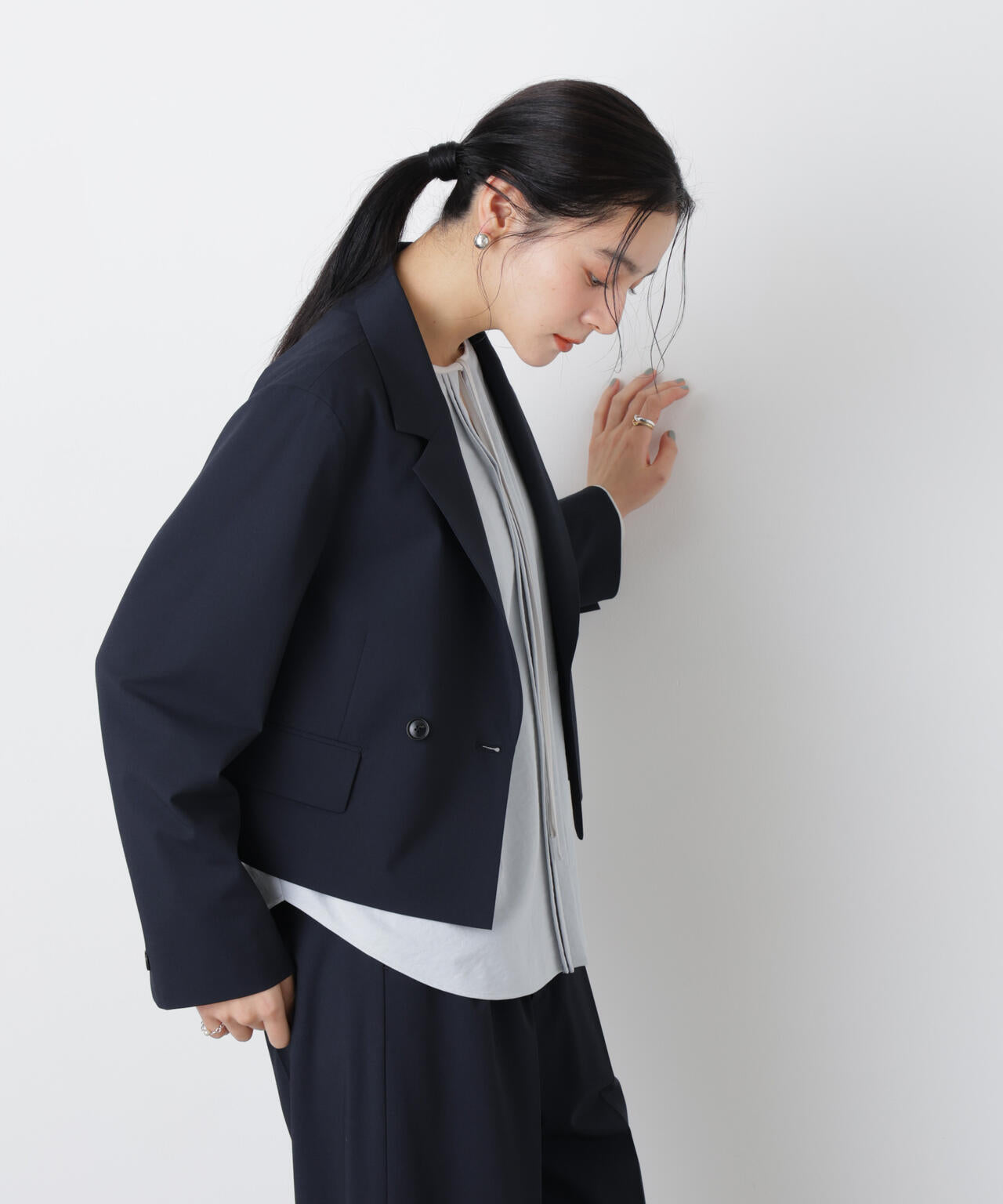 トロストレッチショートダブルジャケット(セットアップ可) 6696116303