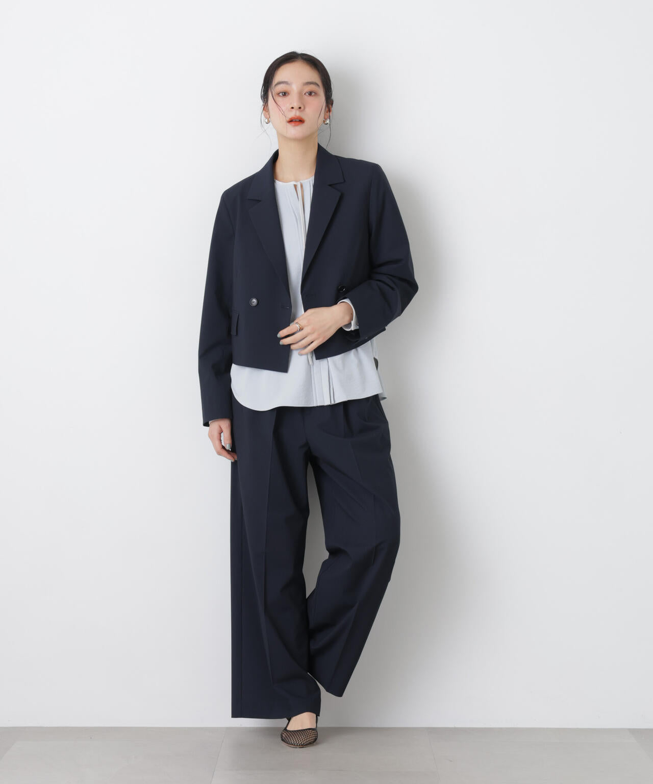 トロストレッチショートダブルジャケット(セットアップ可) 6696116303