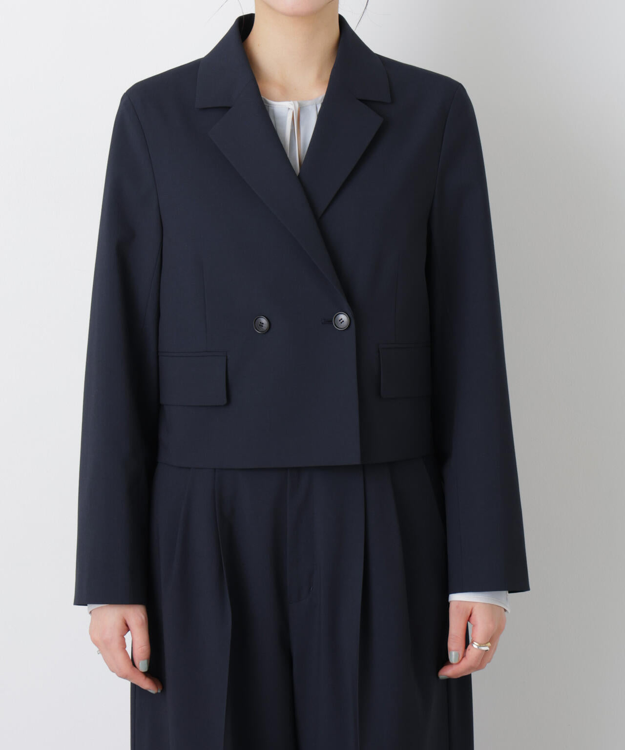 トロストレッチショートダブルジャケット(セットアップ可) 6696116303