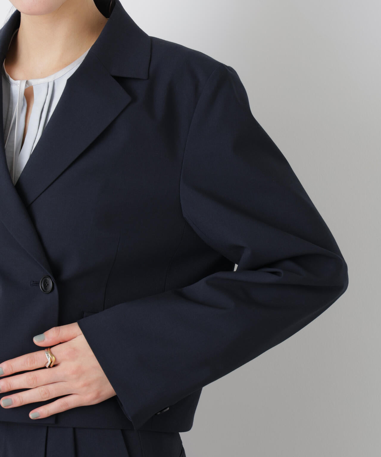 トロストレッチショートダブルジャケット(セットアップ可) 6696116303