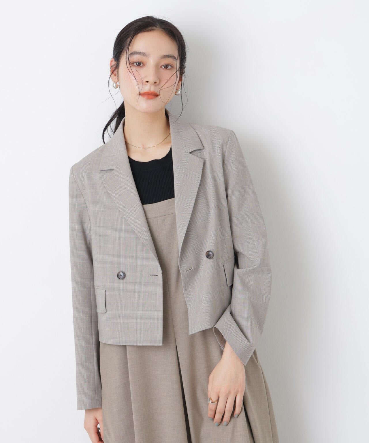 トロストレッチショートダブルジャケット(セットアップ可) 6696116303