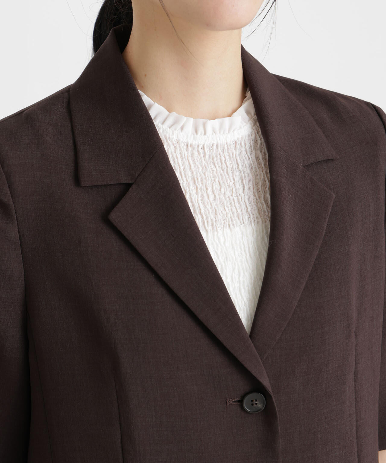 メランジドライ ハーフスリーブシングルジャケット(セットアップ可) 6696116306