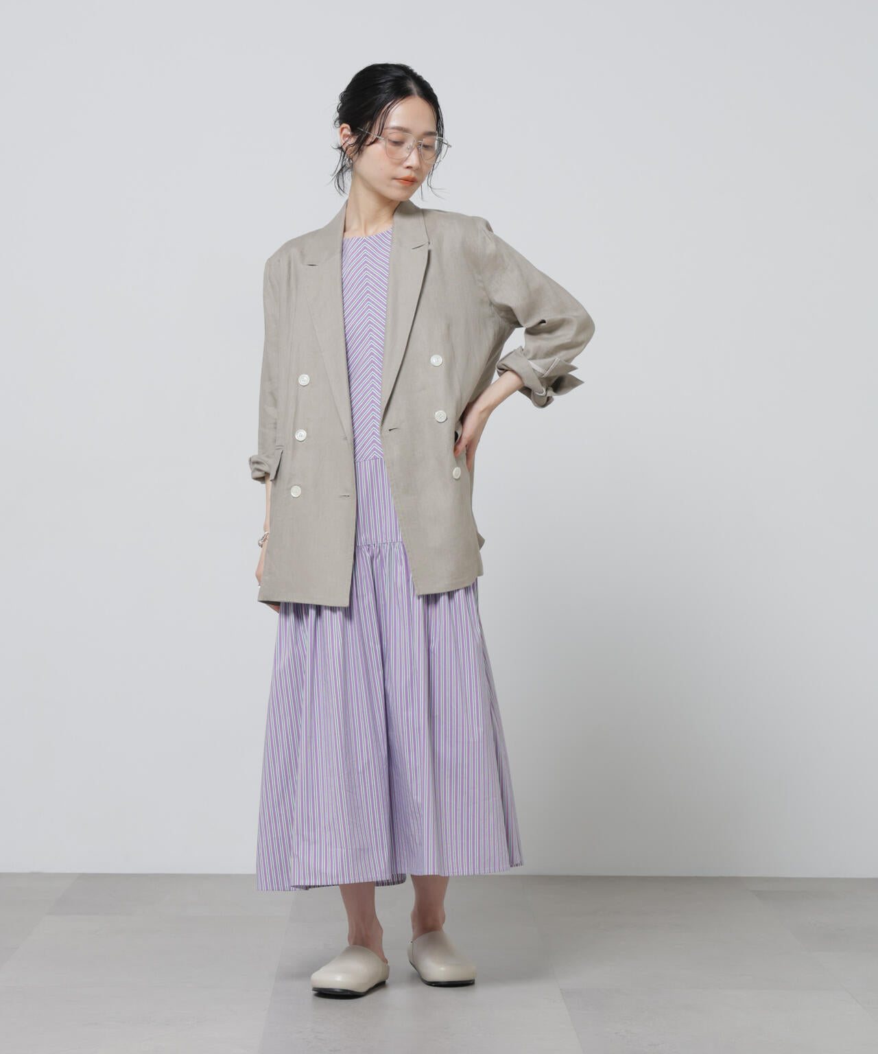 European Flax ダブル6Bジャケット(セットアップ可) 6696116307