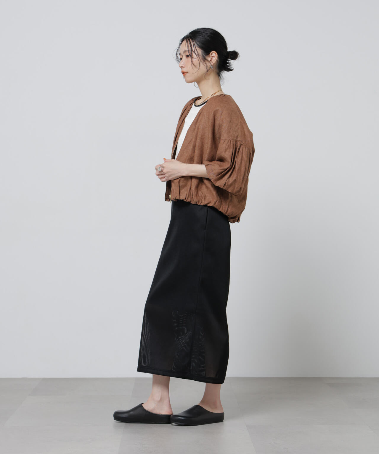 European Flax ギャザーバルーンブルゾン(セットアップ可) 6696116308