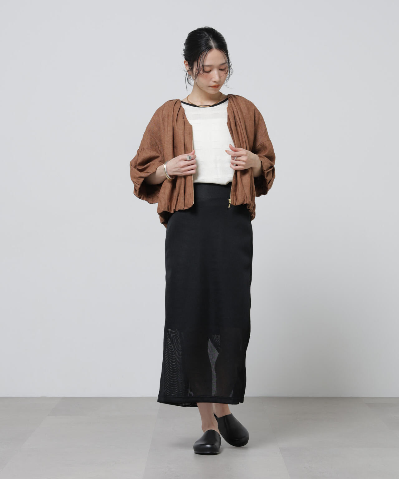European Flax ギャザーバルーンブルゾン(セットアップ可) 6696116308