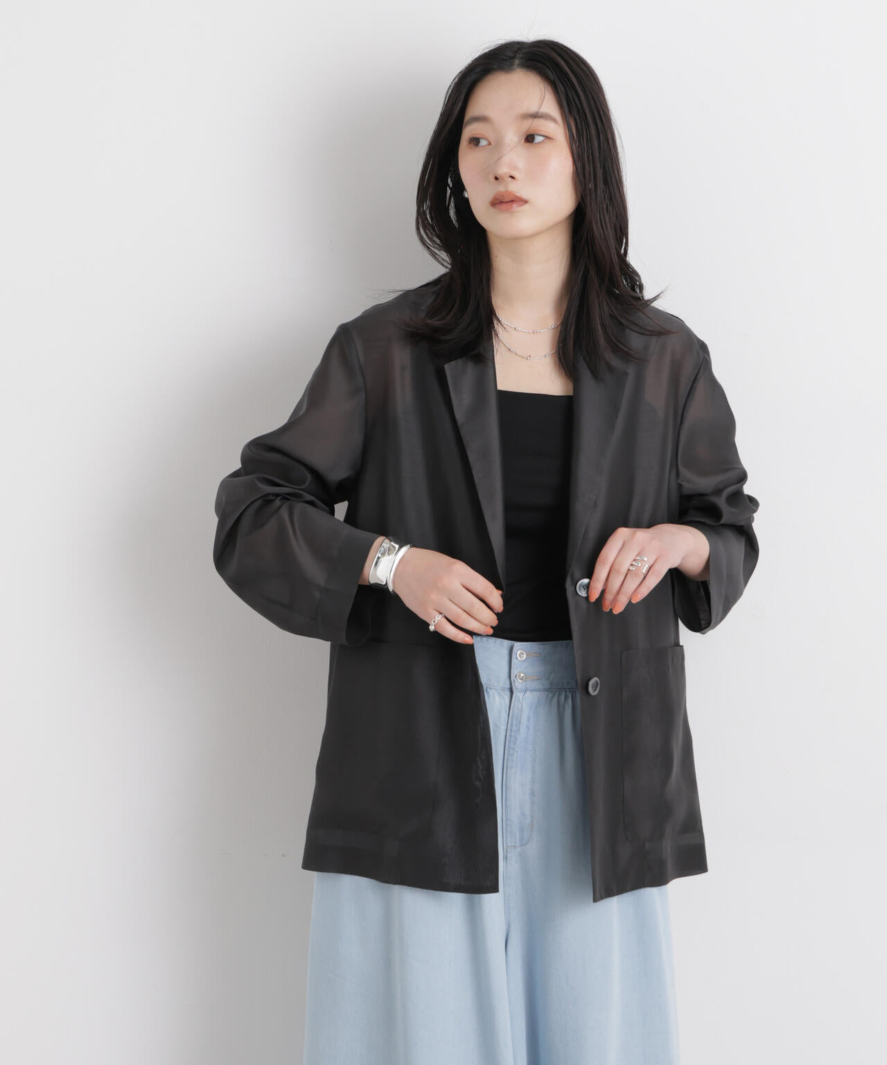 シアーテーラードオーバージャケット 6696116310