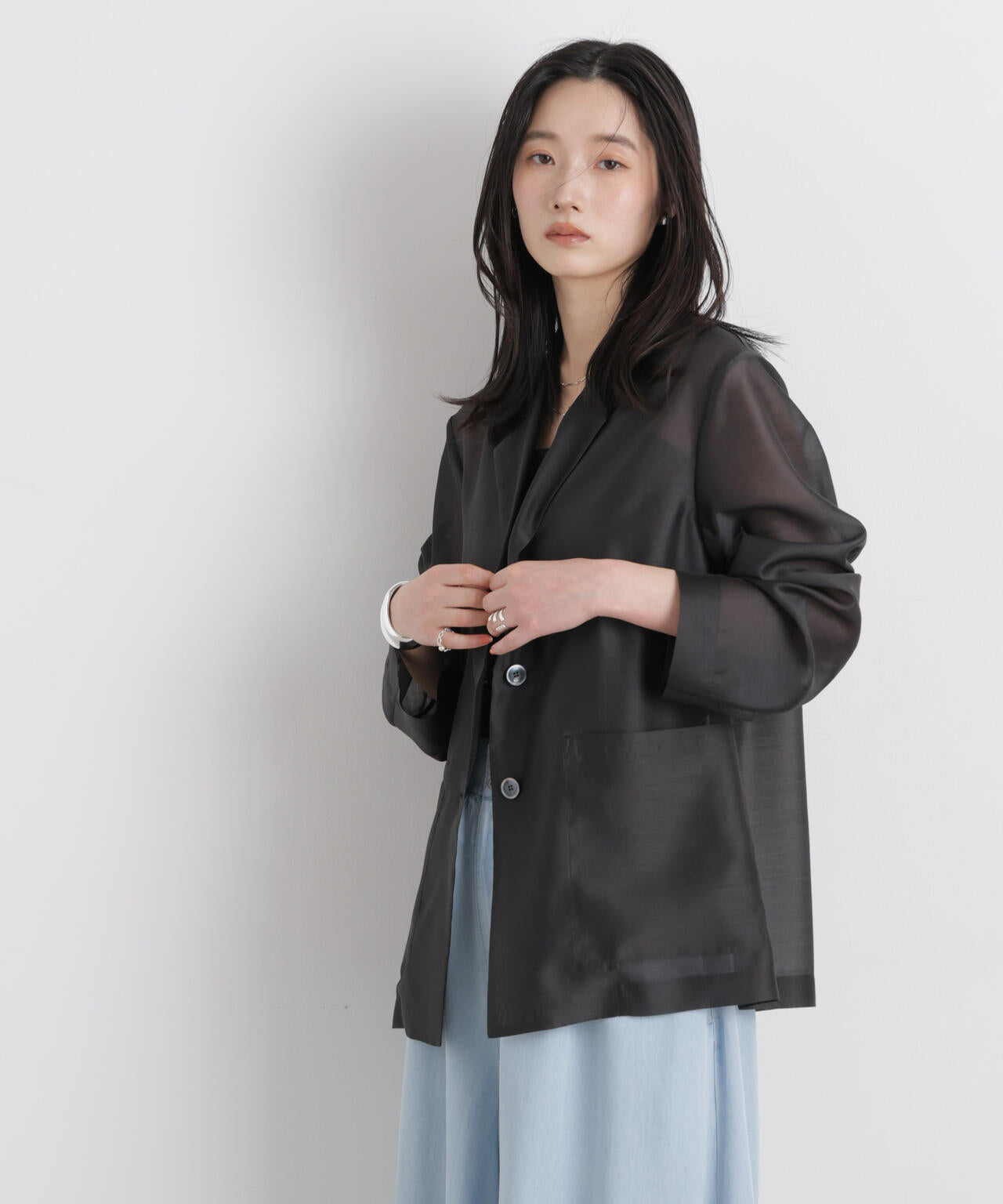 シアーテーラードオーバージャケット 6696116310