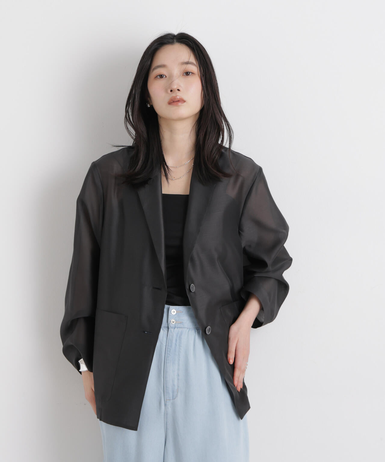 シアーテーラードオーバージャケット 6696116310