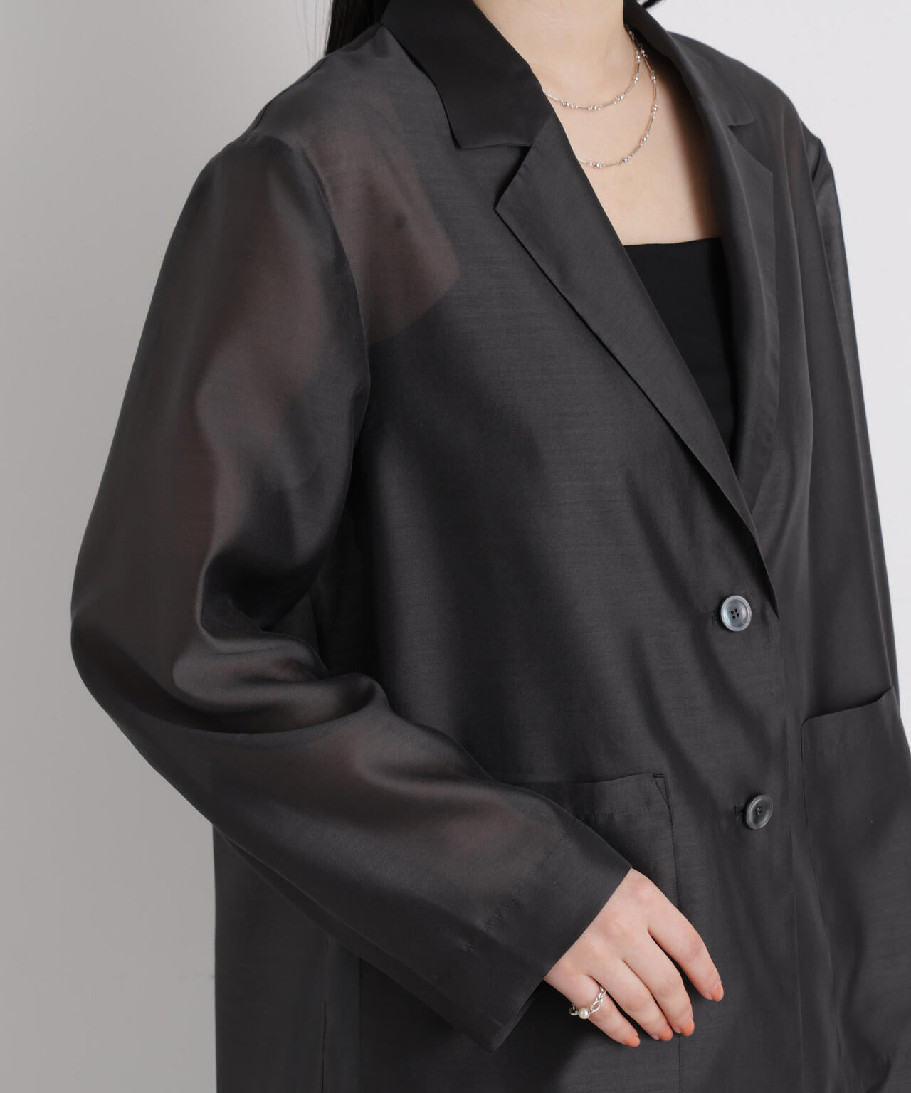 シアーテーラードオーバージャケット 6696116310