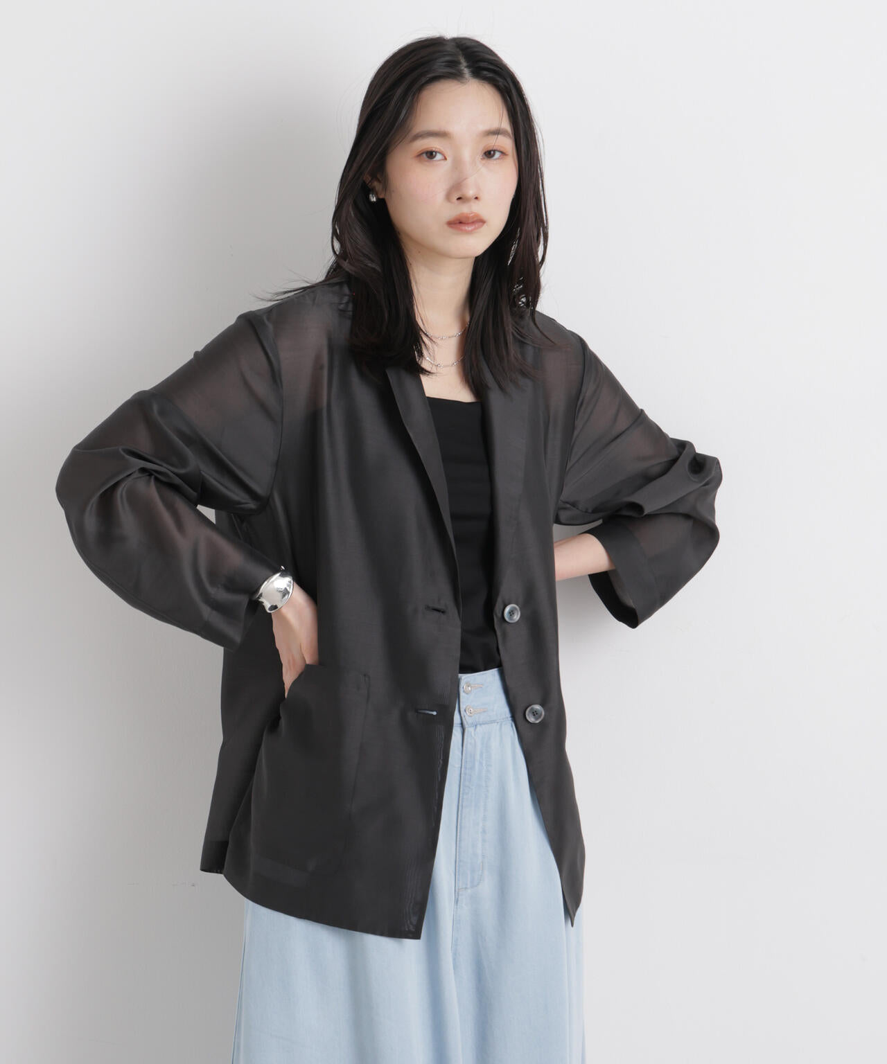 シアーテーラードオーバージャケット 6696116310