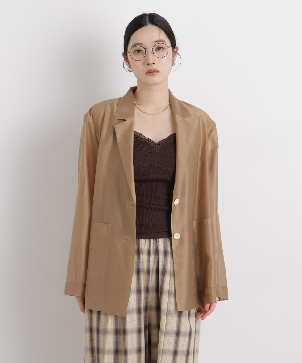 シアーテーラードオーバージャケット 6696116310