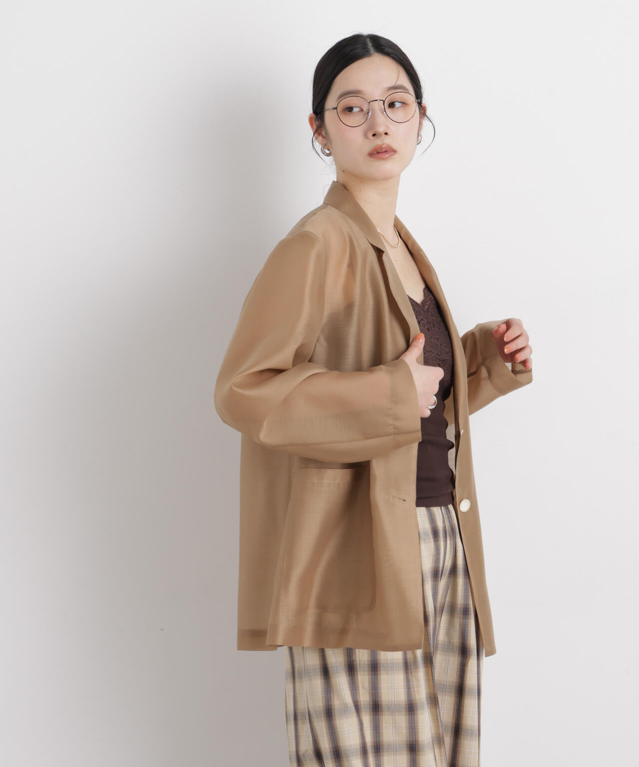 シアーテーラードオーバージャケット 6696116310