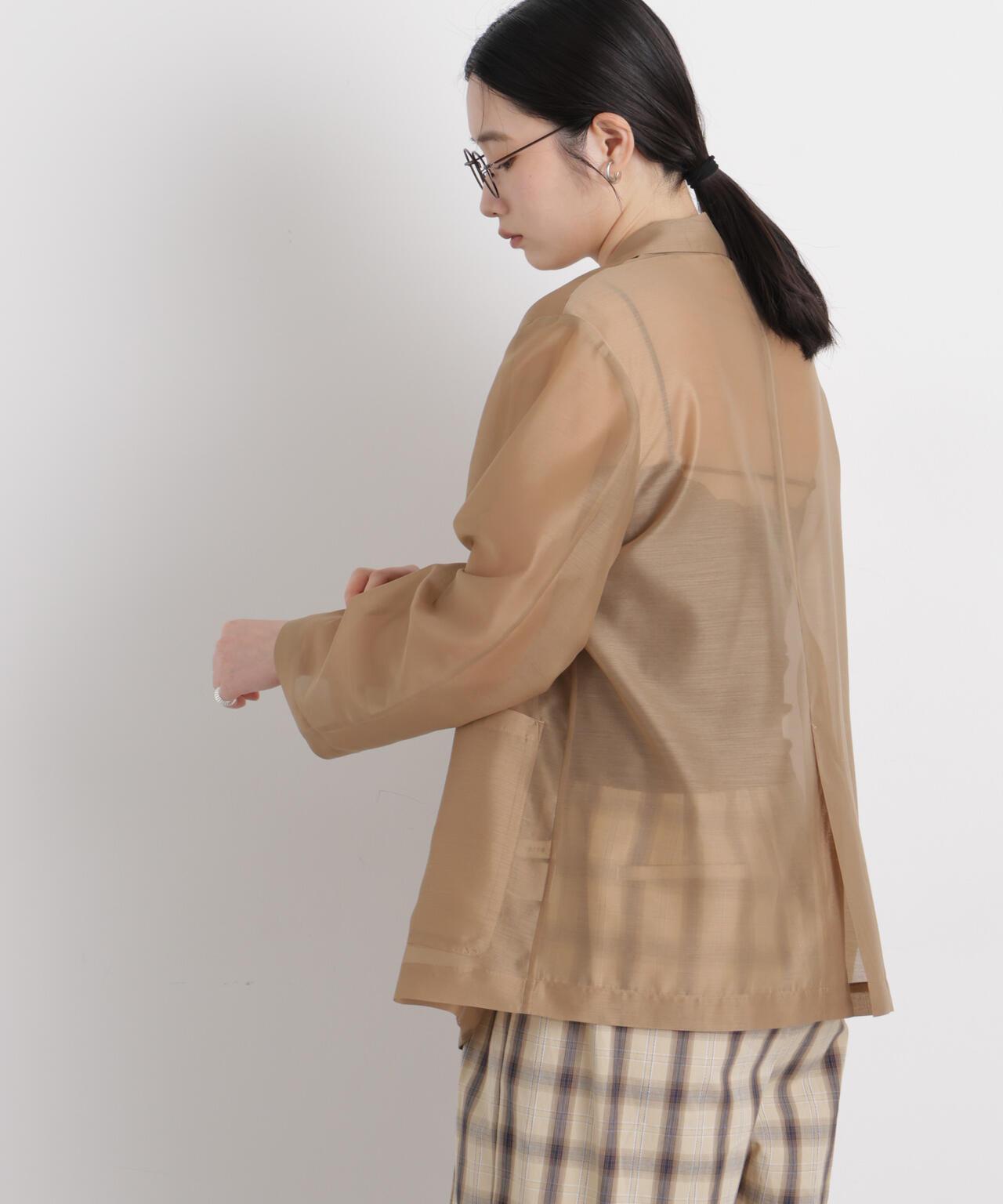 シアーテーラードオーバージャケット 6696116310