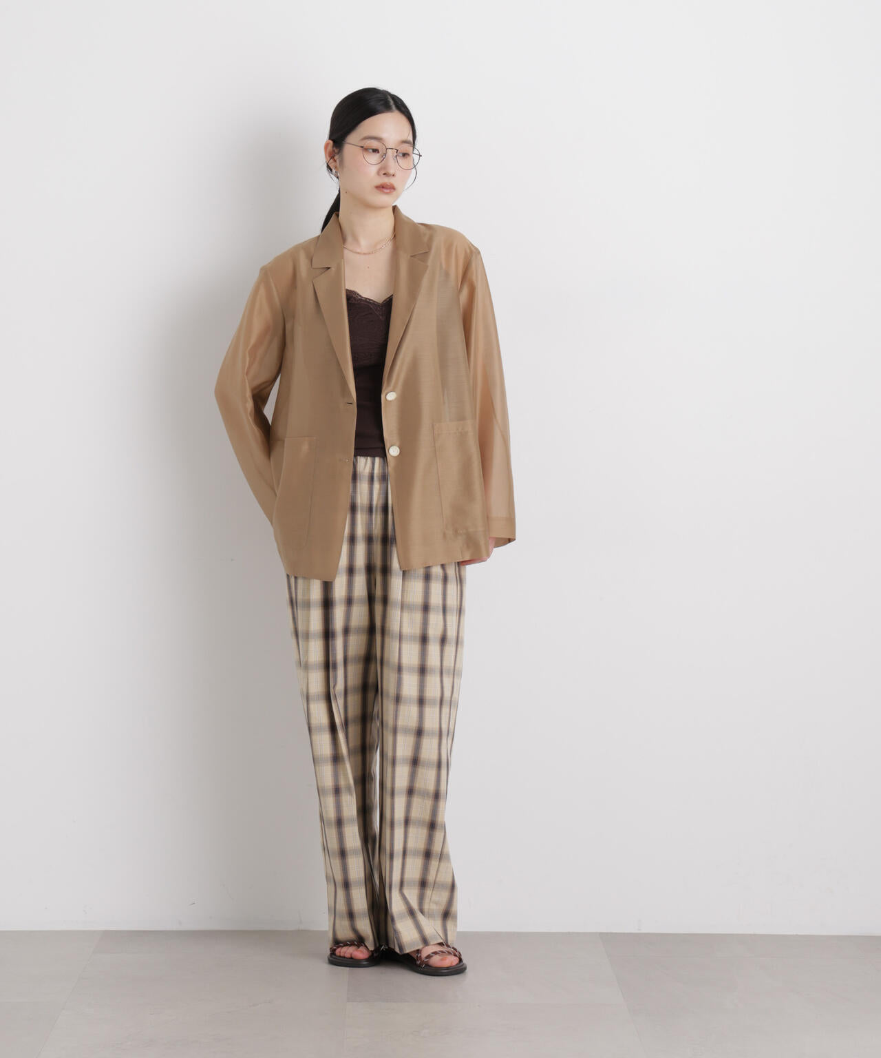 シアーテーラードオーバージャケット 6696116310