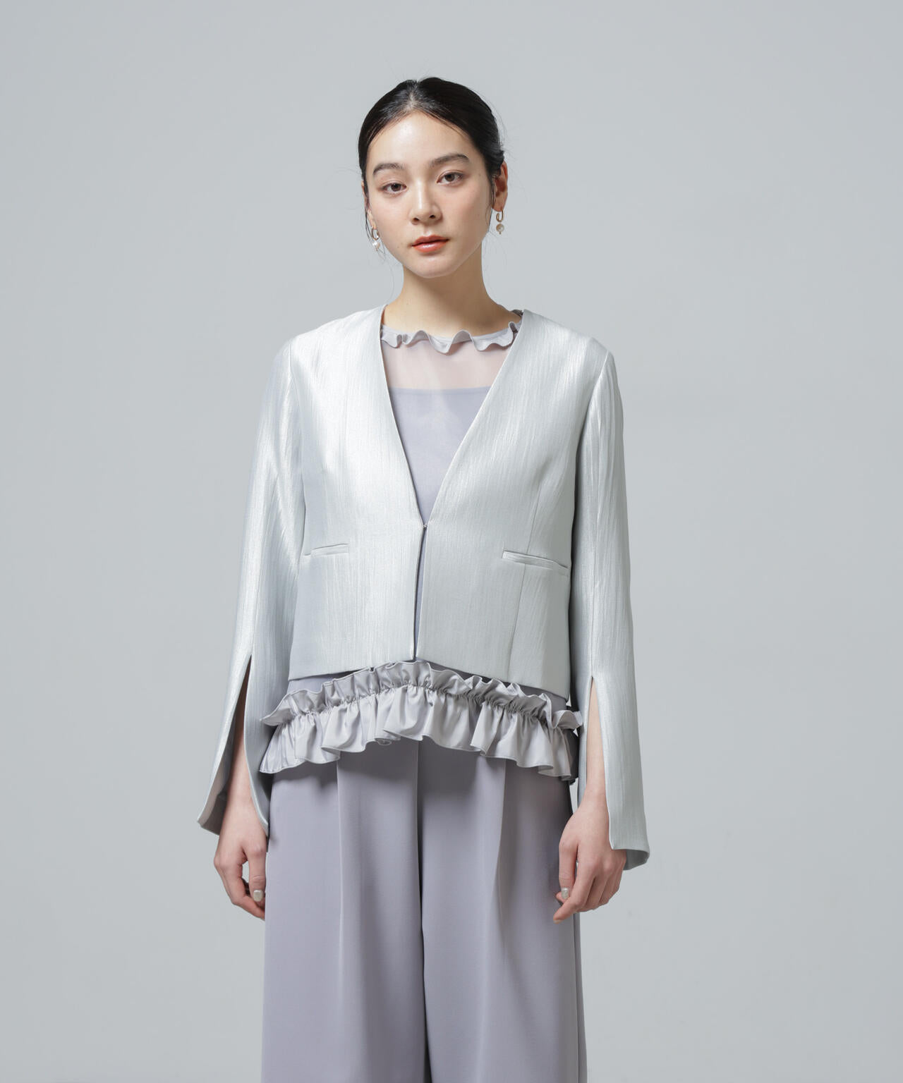 スリットスリーブ ショート ジャケット