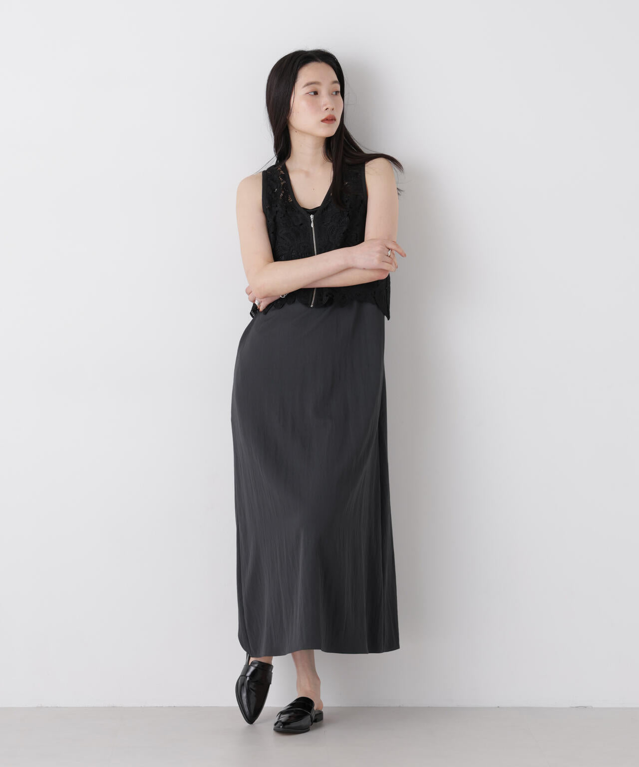 かぎ針風ベストセットキャミワンピース 6696119326