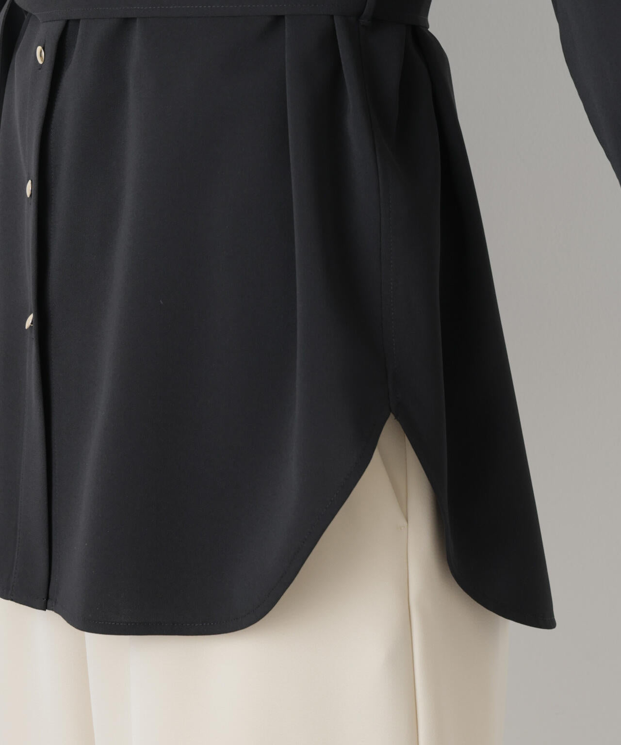 ハイツイストドライベルテッドロングシャツ(セットアップ可) 6696120302