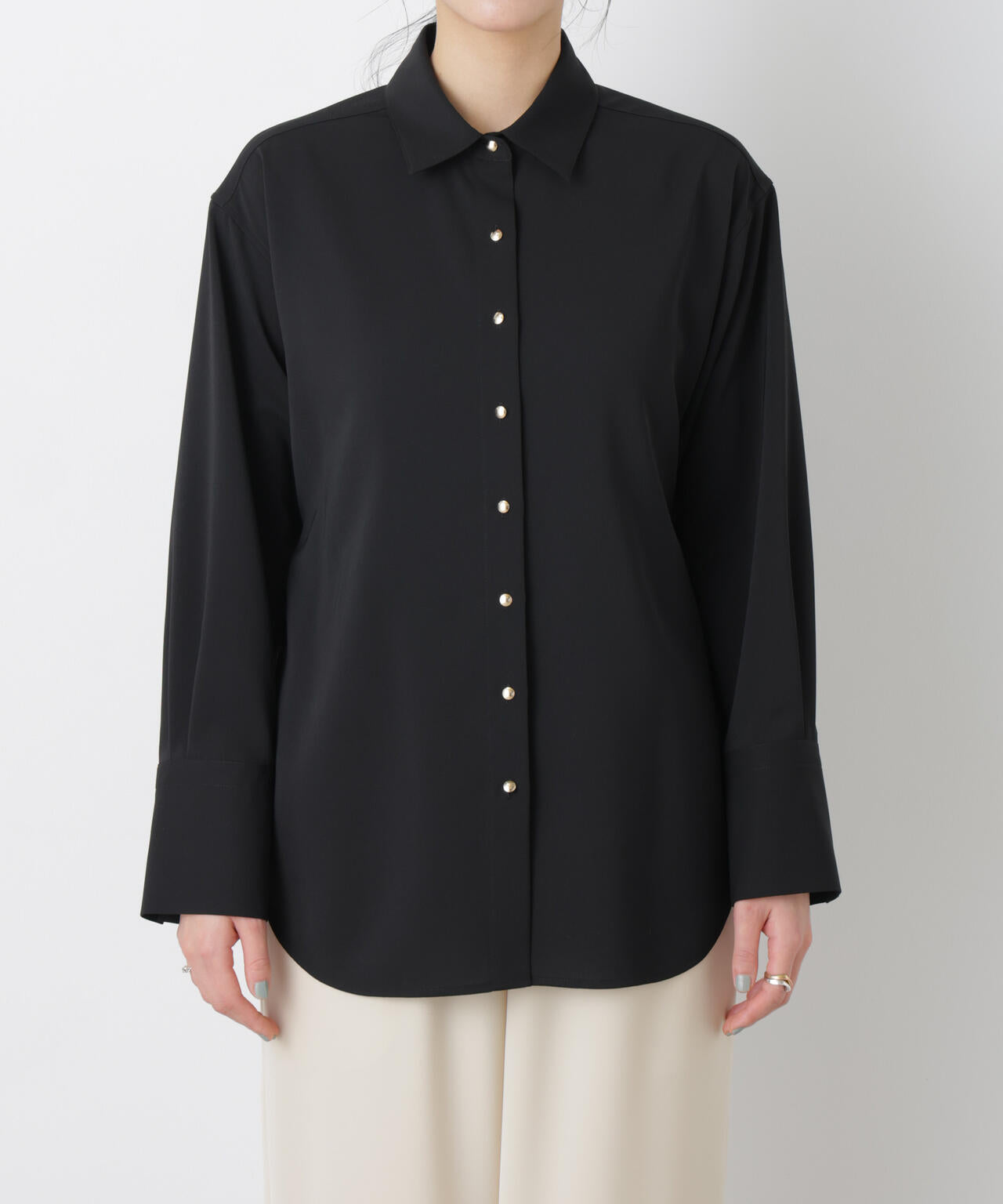 ハイツイストドライベルテッドロングシャツ(セットアップ可) 6696120302