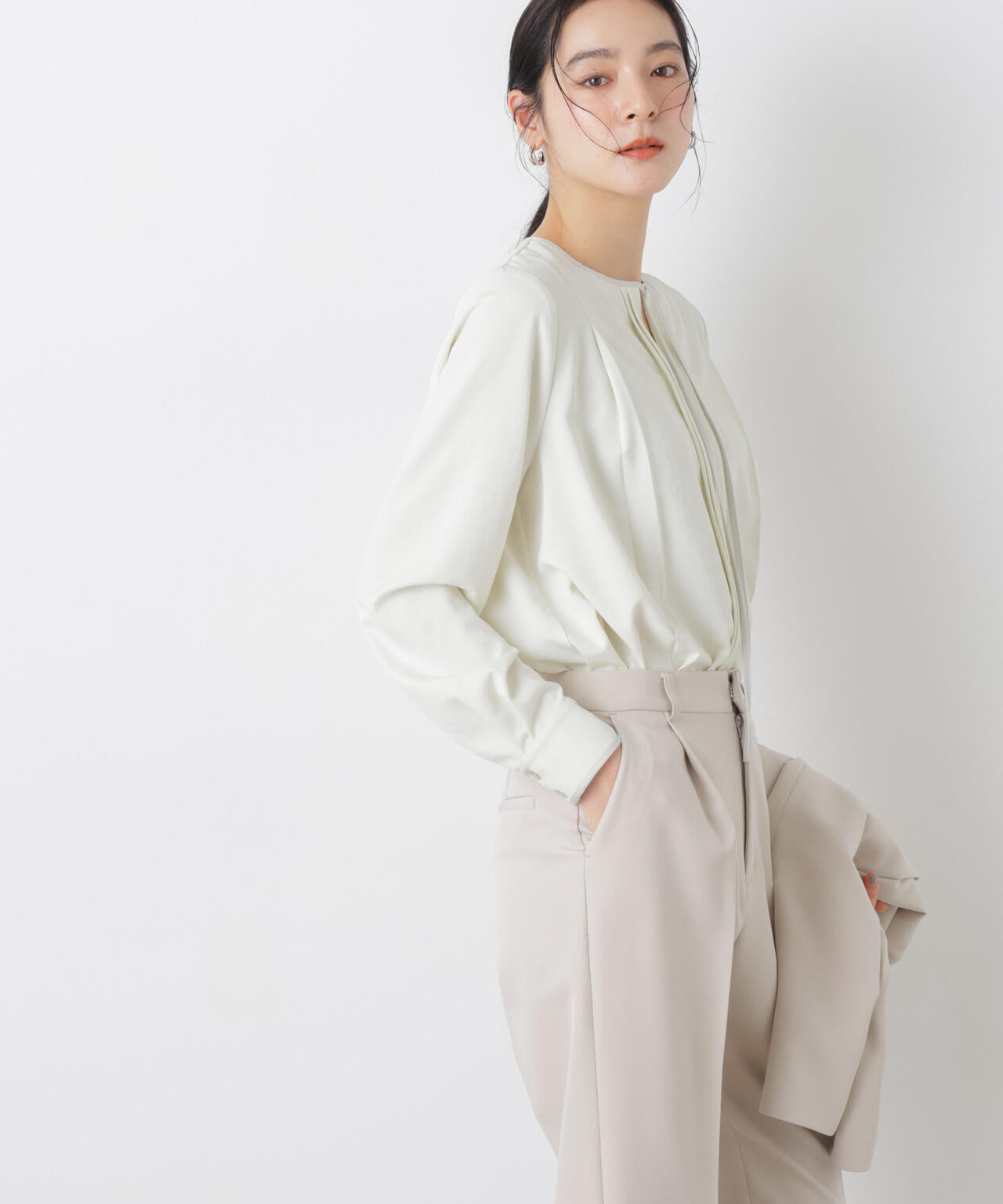 タックリボンブラウス 6696120309