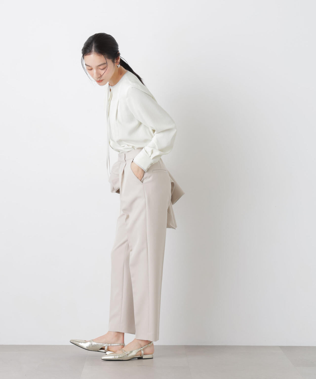 タックリボンブラウス 6696120309