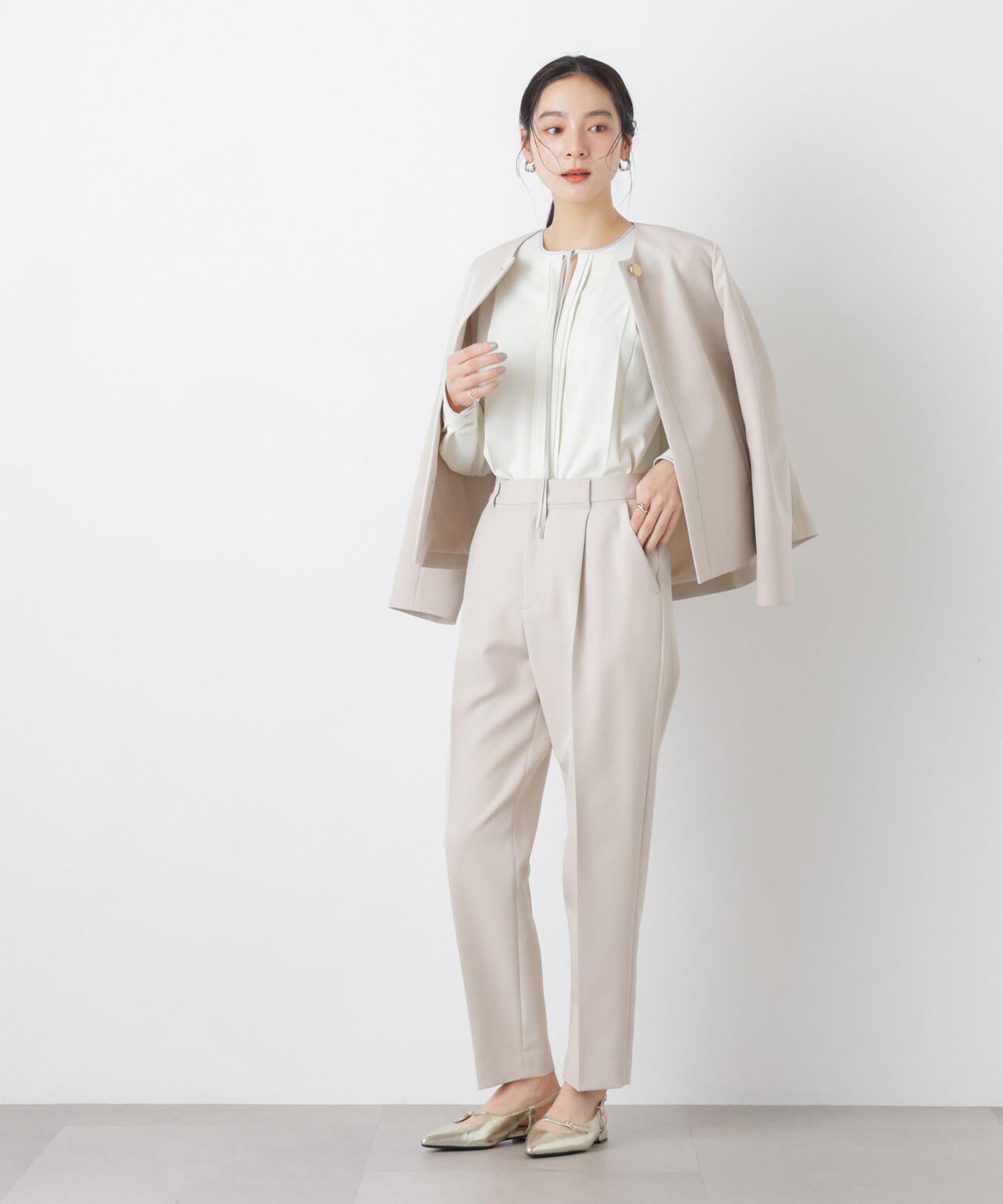 タックリボンブラウス 6696120309