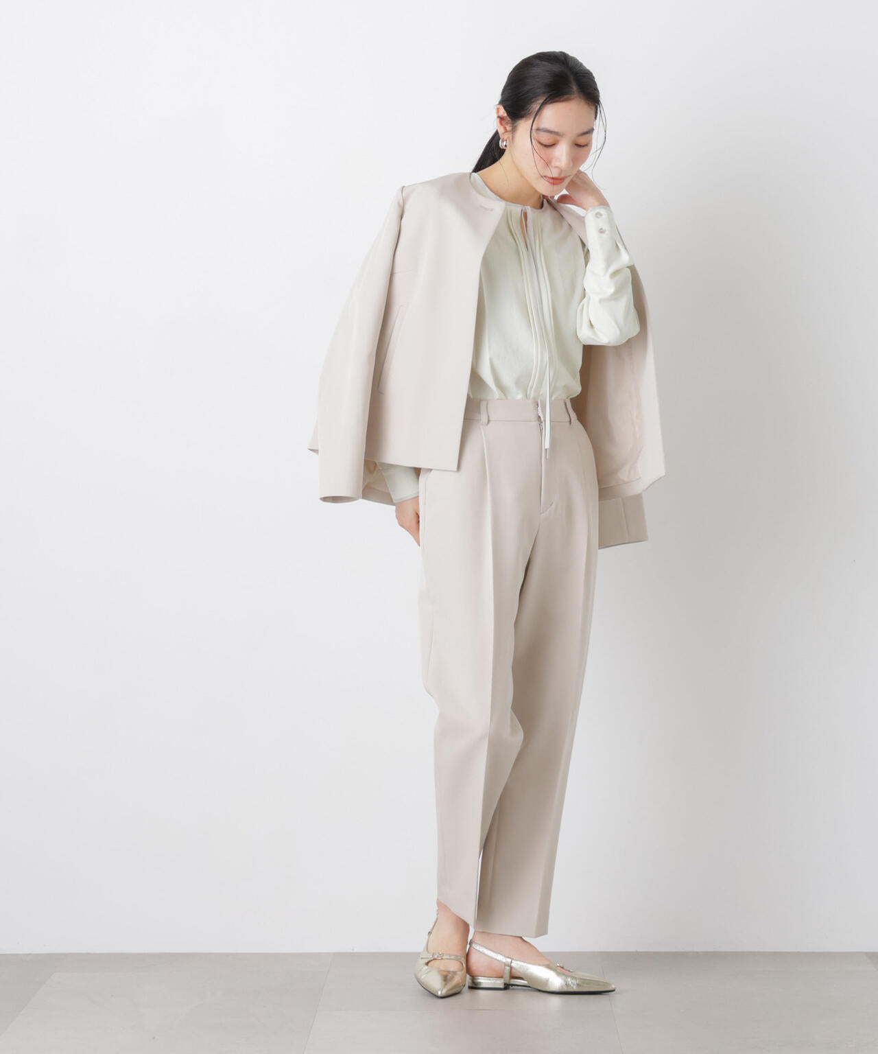 タックリボンブラウス 6696120309