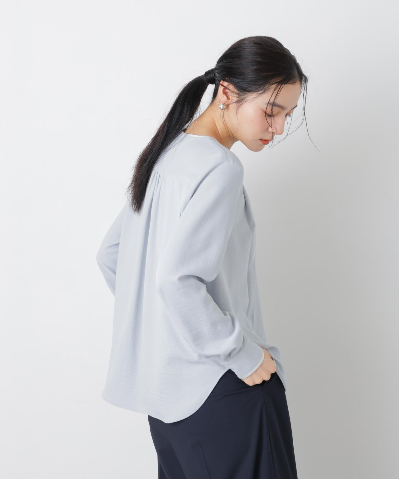 タックリボンブラウス 6696120309