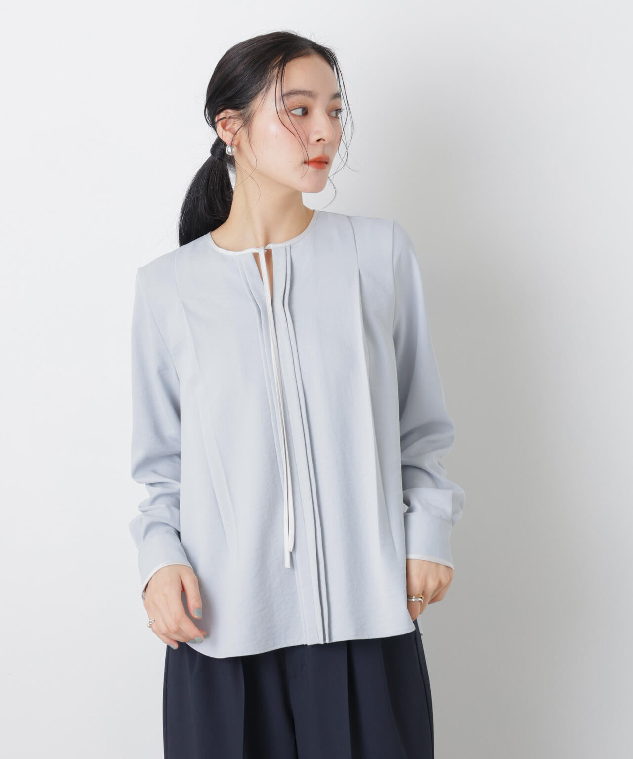 タックリボンブラウス 6696120309