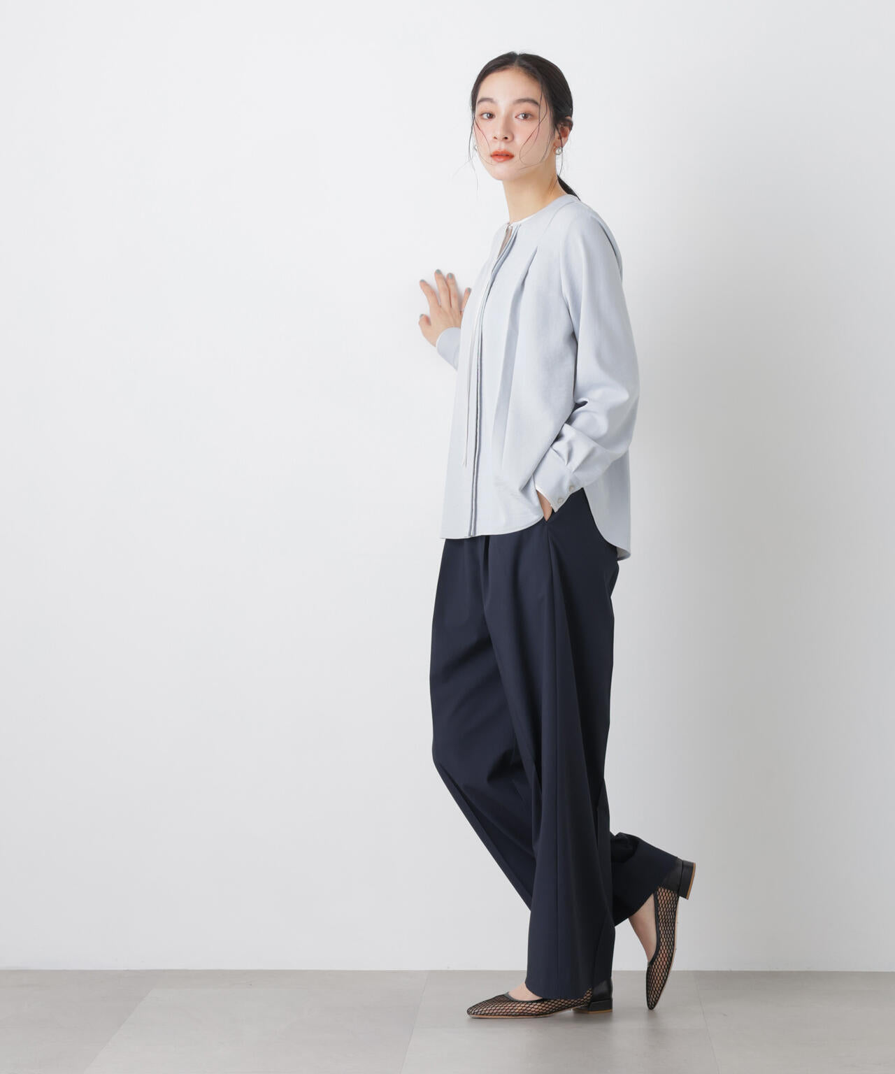 タックリボンブラウス 6696120309