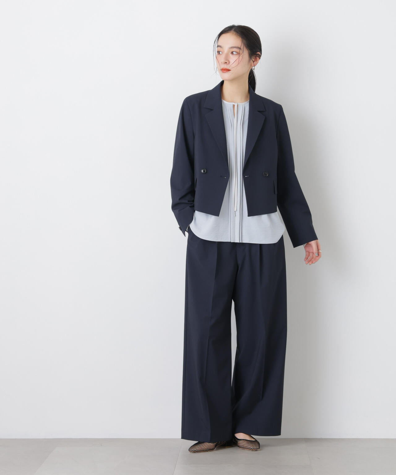 タックリボンブラウス 6696120309