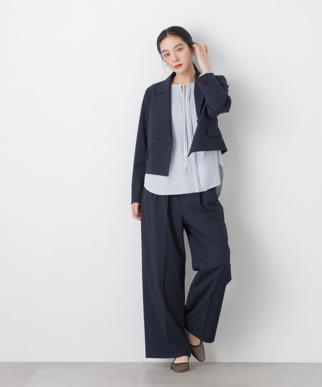 タックリボンブラウス 6696120309