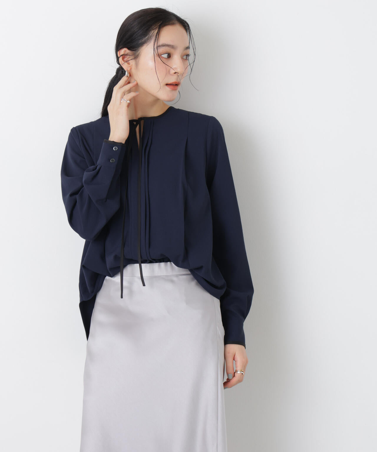 タックリボンブラウス 6696120309