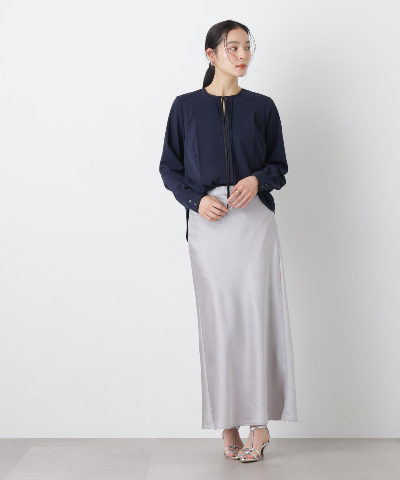 タックリボンブラウス 6696120309