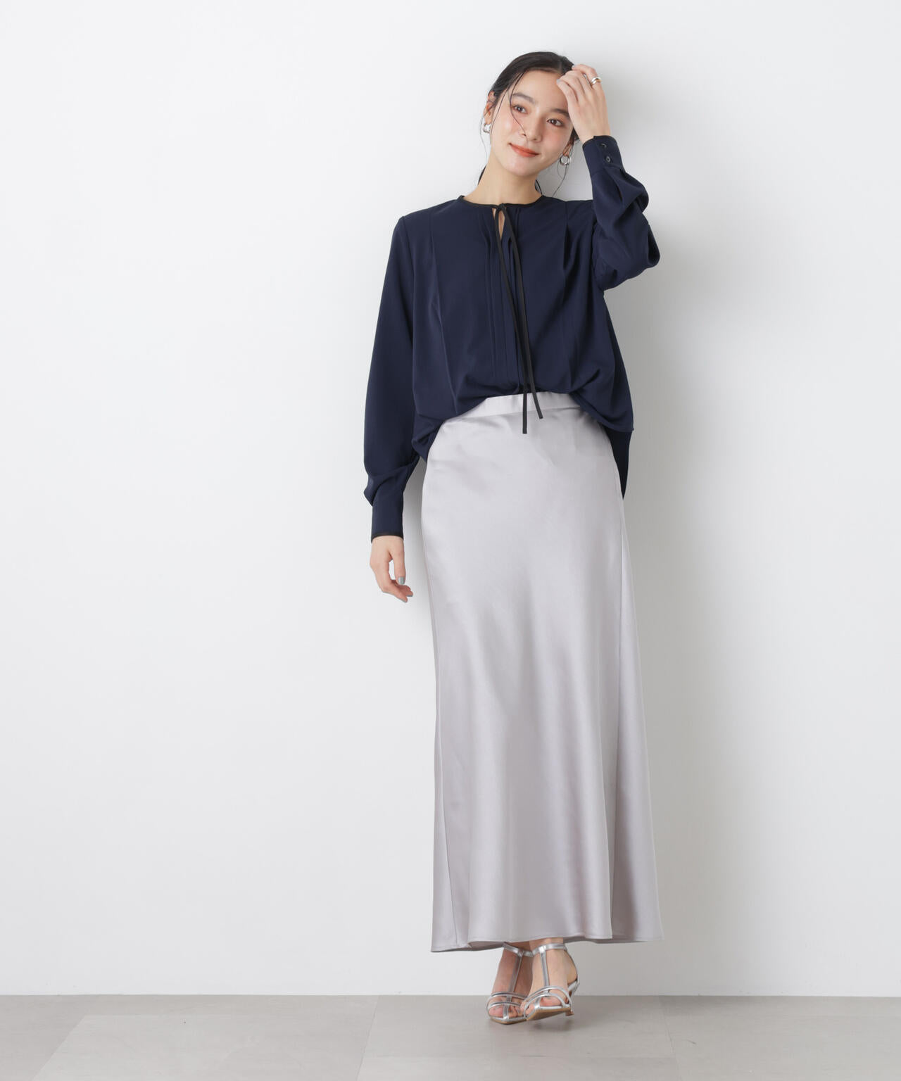 タックリボンブラウス 6696120309