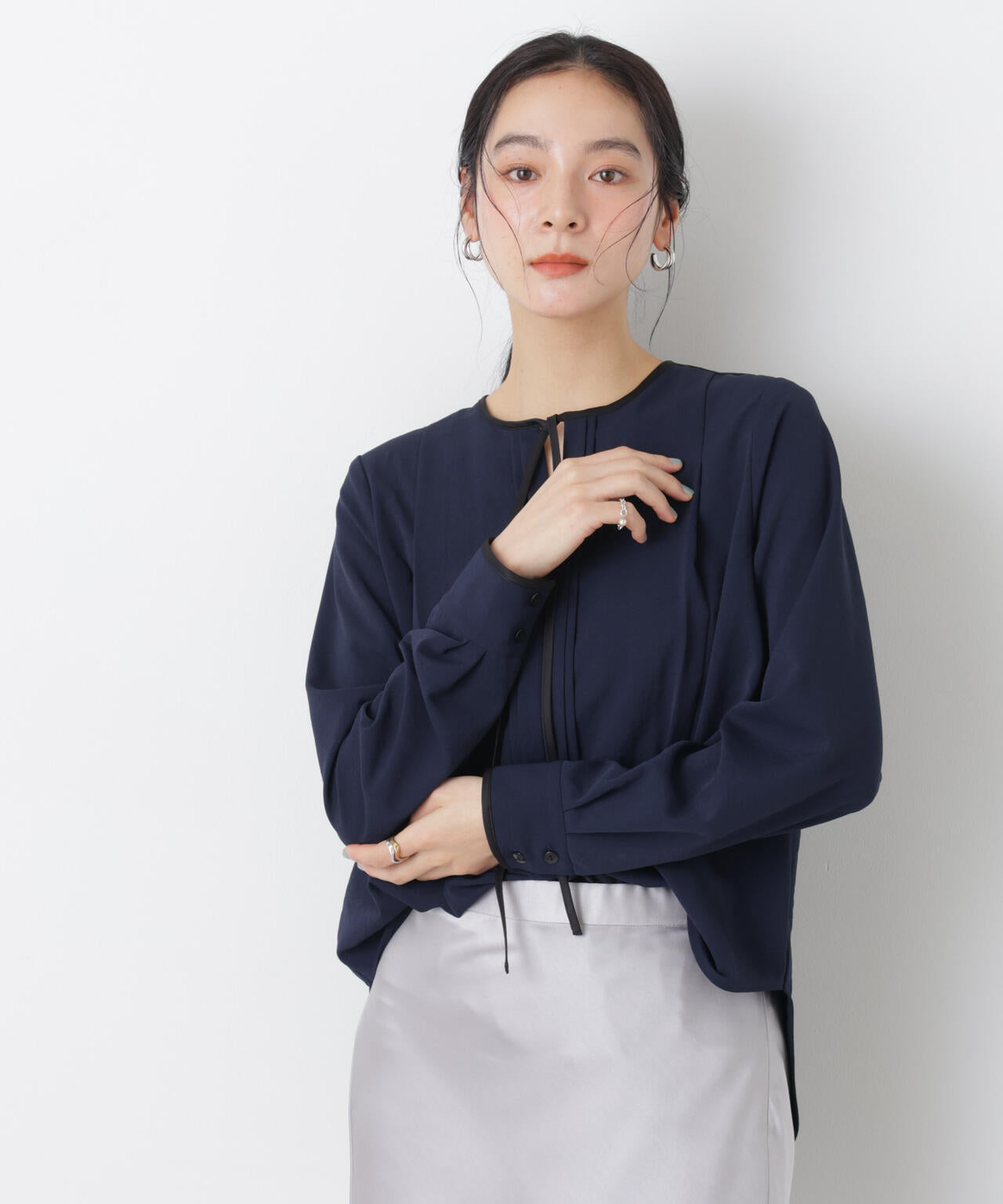 タックリボンブラウス 6696120309