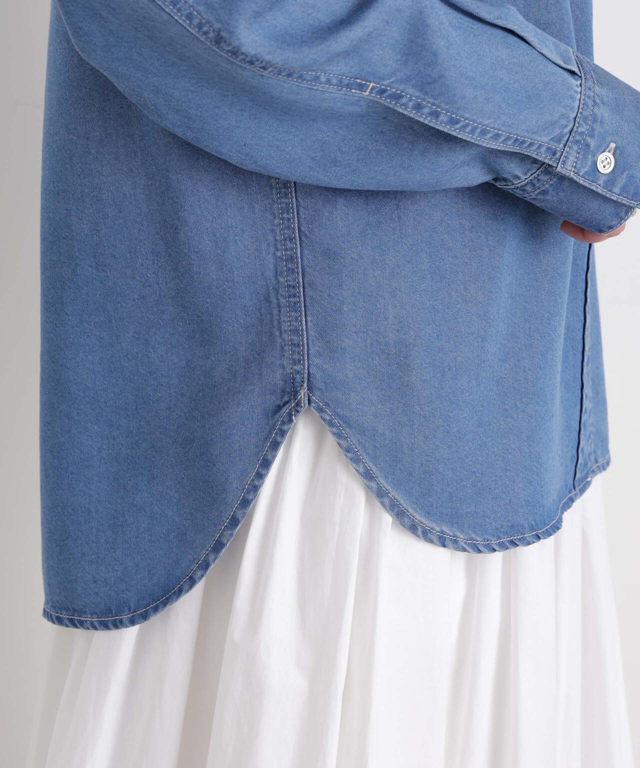 テンセルデニムリラックスシャツ(セットアップ可) 6696120316